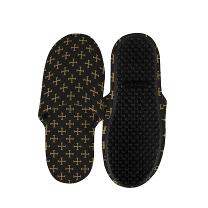 Cross Orthodox Pattern Print Slippers