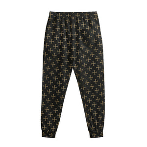 Cross Orthodox Pattern Print Sweatpants