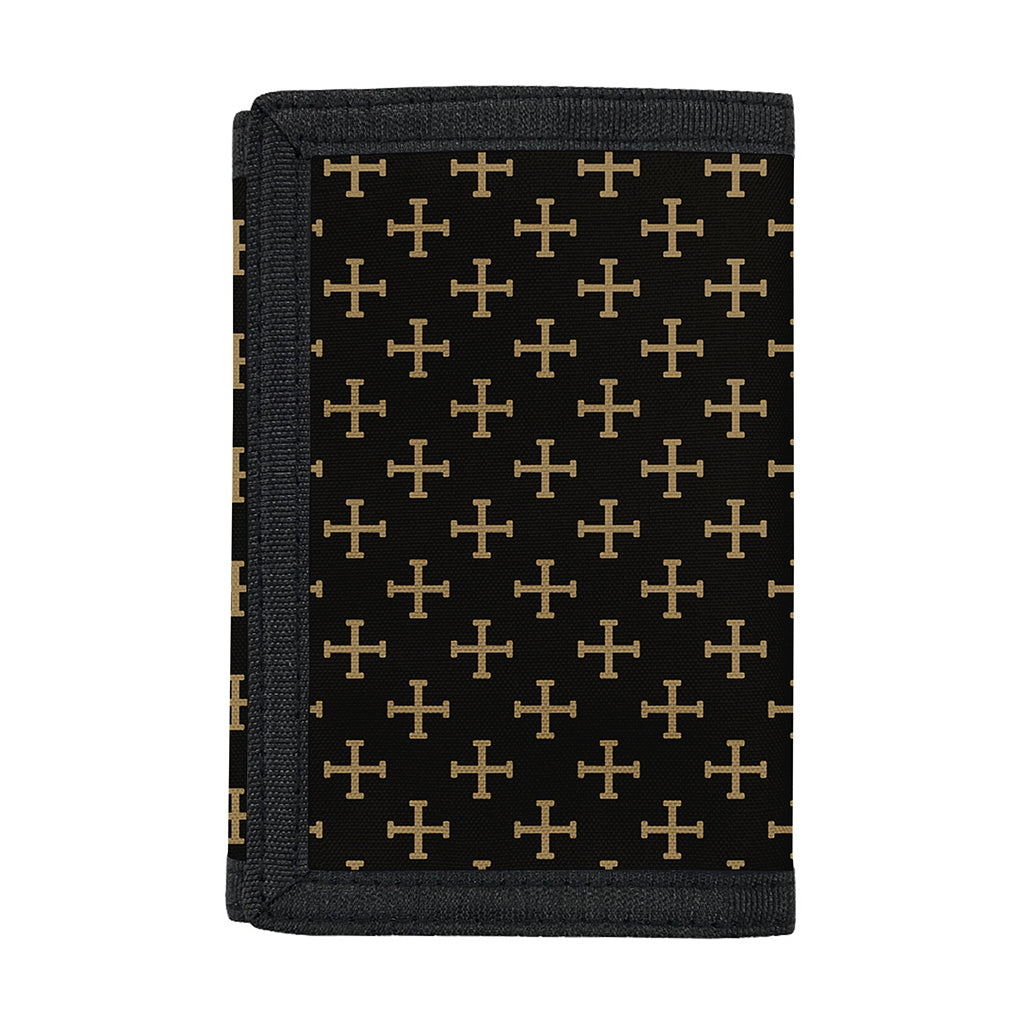 Cross Orthodox Pattern Print Trifold Wallet