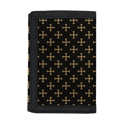 Cross Orthodox Pattern Print Trifold Wallet