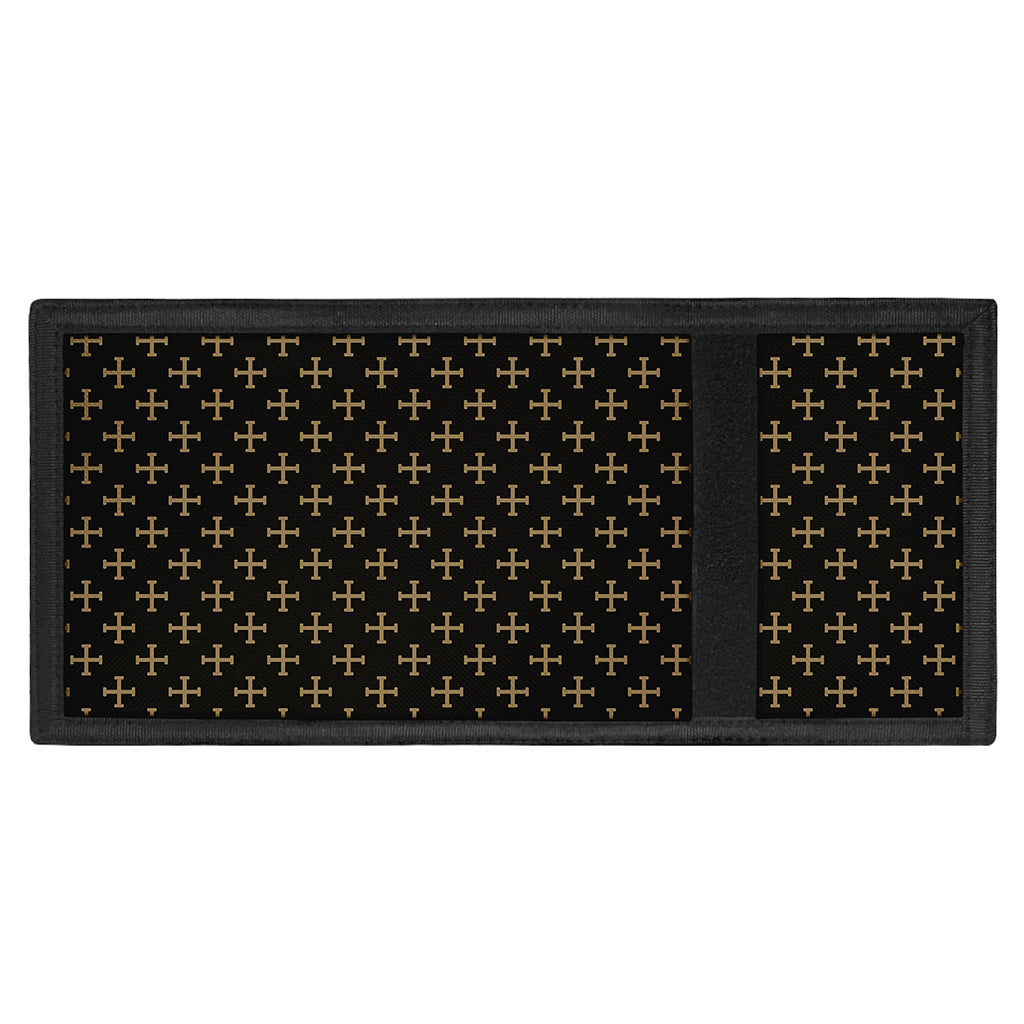 Cross Orthodox Pattern Print Trifold Wallet