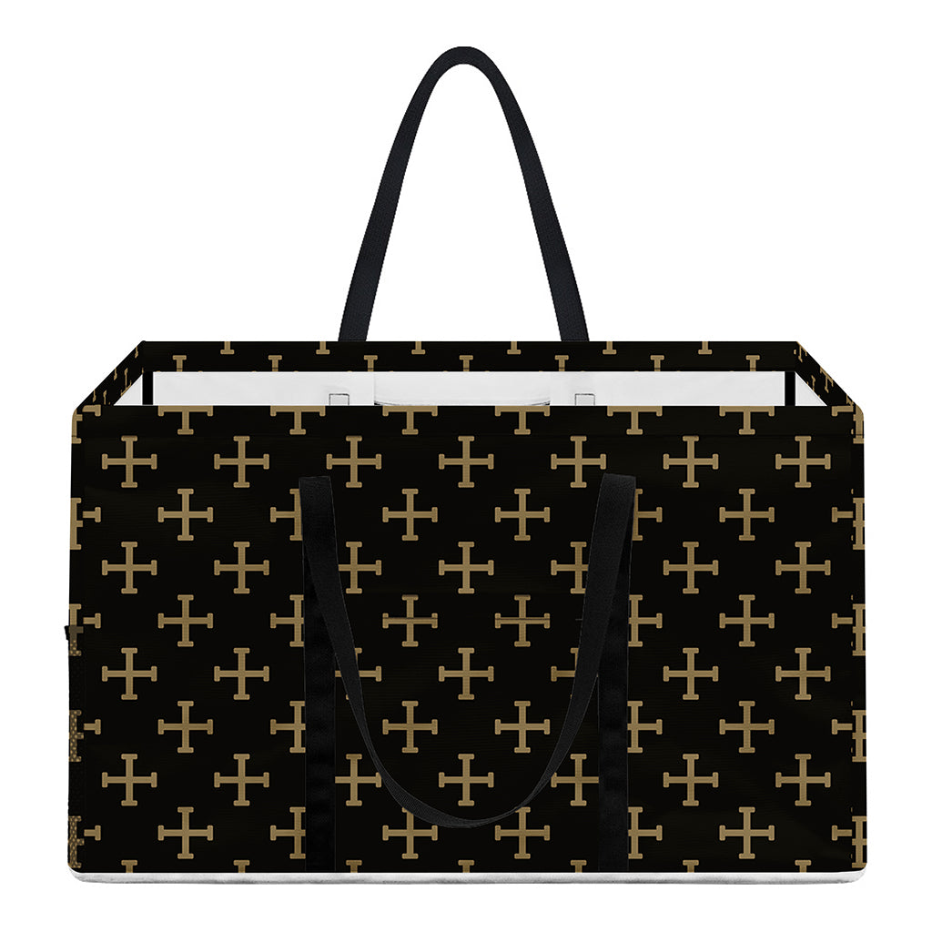 Cross Orthodox Pattern Print Utility Tote Bag