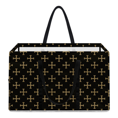 Cross Orthodox Pattern Print Utility Tote Bag