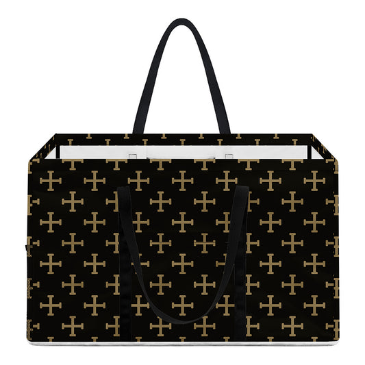 Cross Orthodox Pattern Print Utility Tote Bag