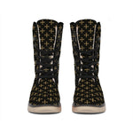 Cross Orthodox Pattern Print Winter Boots
