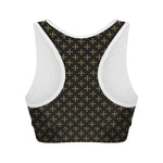 Cross Orthodox Pattern Print Women's Sports Bra