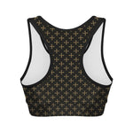 Cross Orthodox Pattern Print Women's Sports Bra