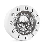 Cross Piston Mechanic Skull Print Alarm Clock