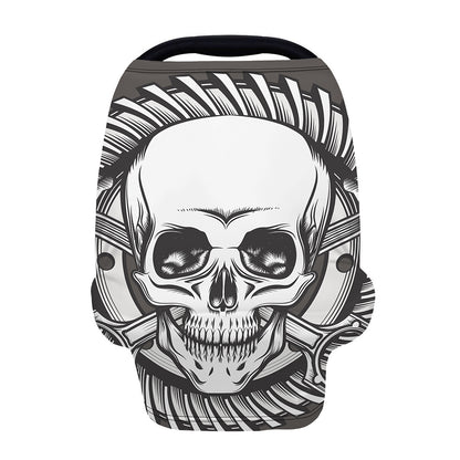 Cross Piston Mechanic Skull Print Baby Seat Cover