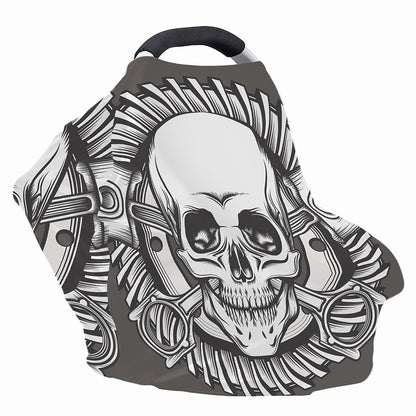 Cross Piston Mechanic Skull Print Baby Seat Cover