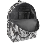 Cross Piston Mechanic Skull Print Backpack