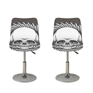 Cross Piston Mechanic Skull Print Bar Stool Covers