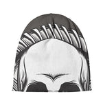 Cross Piston Mechanic Skull Print Beanie