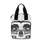 Cross Piston Mechanic Skull Print Bible Tote Bag