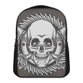 Cross Piston Mechanic Skull Print Casual Backpack