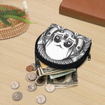 Cross Piston Mechanic Skull Print Coin Purse