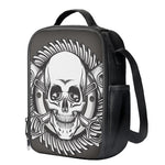 Cross Piston Mechanic Skull Print Crossbody Lunch Bag