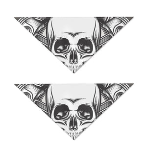 Cross Piston Mechanic Skull Print Dog Bandana