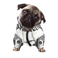 Cross Piston Mechanic Skull Print Dog Zip Up Hoodie