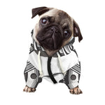 Cross Piston Mechanic Skull Print Dog Zip Up Hoodie