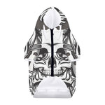 Cross Piston Mechanic Skull Print Dog Zip Up Hoodie