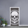 Cross Piston Mechanic Skull Print Door Sticker