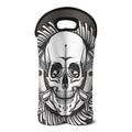 Cross Piston Mechanic Skull Print Double Neoprene Wine Tote