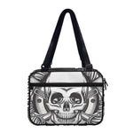 Cross Piston Mechanic Skull Print Double Strap Bible Bag