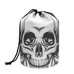 Cross Piston Mechanic Skull Print Drawstring Makeup Bag