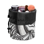 Cross Piston Mechanic Skull Print Drawstring Makeup Bag