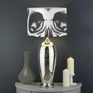 Cross Piston Mechanic Skull Print Drum Lamp Shade