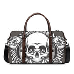 Cross Piston Mechanic Skull Print Duffle Bag