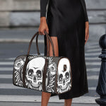Cross Piston Mechanic Skull Print Duffle Bag