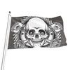 Cross Piston Mechanic Skull Print Flag