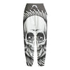 Cross Piston Mechanic Skull Print Fleece Lined Knit Pants