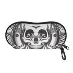 Cross Piston Mechanic Skull Print Glasses Case