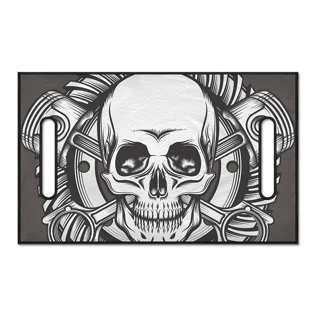 Cross Piston Mechanic Skull Print Golf Cart Seat Cover