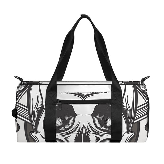 Cross Piston Mechanic Skull Print Gym Bag