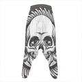 Cross Piston Mechanic Skull Print Hammer Pants