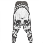 Cross Piston Mechanic Skull Print Hammer Pants