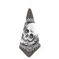 Cross Piston Mechanic Skull Print Hand Towel