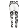 Cross Piston Mechanic Skull Print High-Waisted Pocket Leggings
