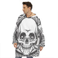 Cross Piston Mechanic Skull Print Hoodie Blanket