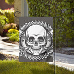 Cross Piston Mechanic Skull Print House Flag