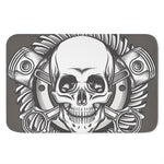 Cross Piston Mechanic Skull Print Indoor Door Mat