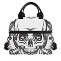 Cross Piston Mechanic Skull Print Insulated Lunch Bag
