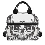 Cross Piston Mechanic Skull Print Insulated Lunch Bag