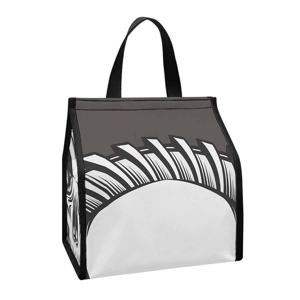 Cross Piston Mechanic Skull Print Insulated Lunch Tote
