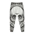 Cross Piston Mechanic Skull Print Jogger Pants