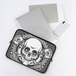 Cross Piston Mechanic Skull Print Laptop Sleeve